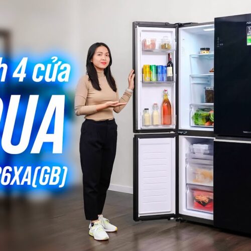 Tủ lạnh Aqua Inverter 550 lít Side By Side QR-S612XA(WCB)